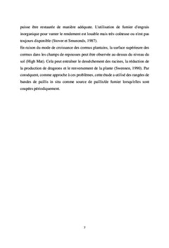 L'efficacité des rangées de paillis in situ améliorées