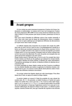 Cours et exercices corrigés d'analyse