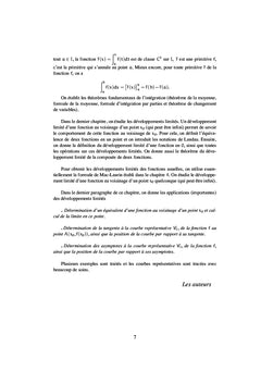 Cours et exercices corrigés d'analyse