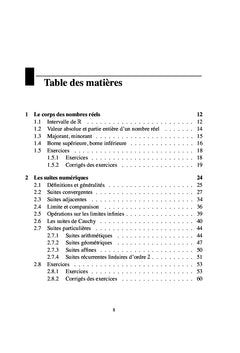 Cours et exercices corrigés d'analyse