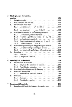 Cours et exercices corrigés d'analyse