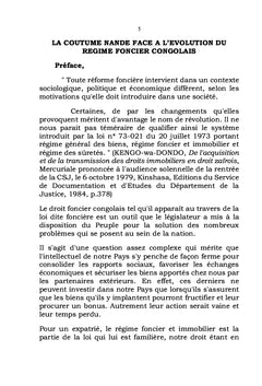 La coutume Nande face à l'évolution du régime foncier congolais