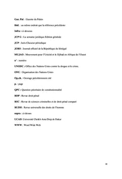 REflexion sur la lEgislation pEnale sEnEgalaise