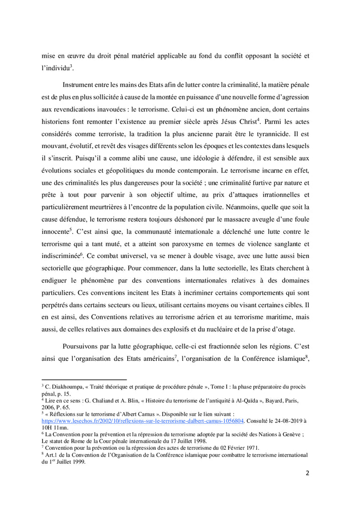 REflexion sur la lEgislation pEnale sEnEgalaise