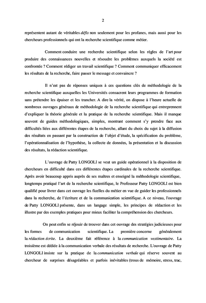 Recherche, rédaction et communication scientifiques