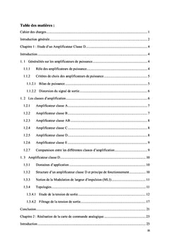 Amplificateur classe D