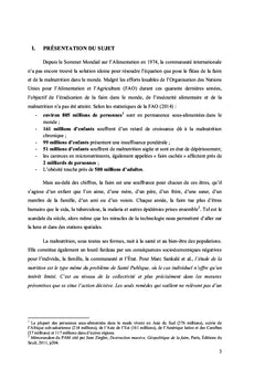 La lutte contre la malnutrition en COte d'Ivoire