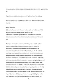 Hypercholesterolemie de l'hypothyroïdie primaire