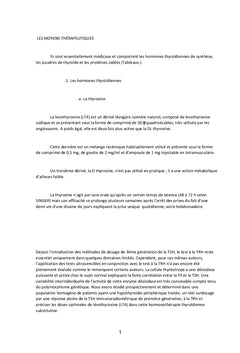 Obésité à Iode/Hypothyroïdie Primaire/Moyens Thérapeutiques
