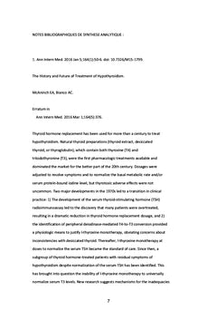 Obésité à Iode/Hypothyroïdie Primaire/Moyens Thérapeutiques