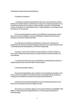 Endocrinopathie extrathyroidienne hypothyroIdienne