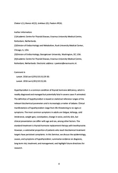 Endocrinopathie extrathyroidienne hypothyroIdienne