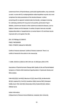 Endocrinopathie extrathyroidienne hypothyroIdienne
