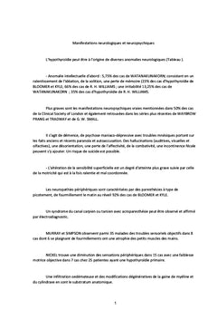 SEmEiologie neuro-psychiatrique hypothyroIdienne