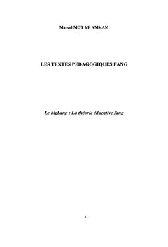 Les textes pédagogiques Fang