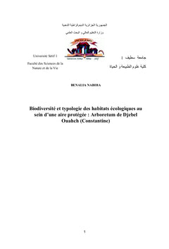 BiodiversitE et typologie des habitats Ecologiques d'une aire protEgEe