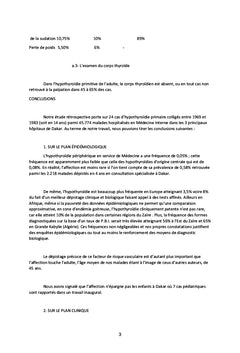 Signes diagnostiques de l'hypothyroïdie primaire