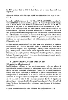 Lecture publique, problème de langues et alphabétisation en Haïti
