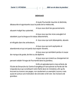 Bâtir sa vie dans la grandeur