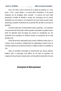 Bâtir sa vie dans la grandeur