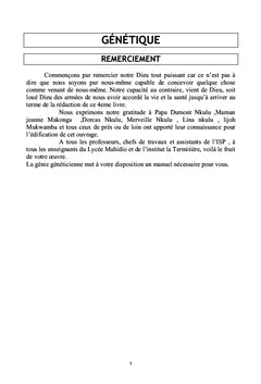 Génétique Moléculaire