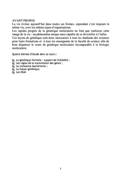 Génétique Moléculaire