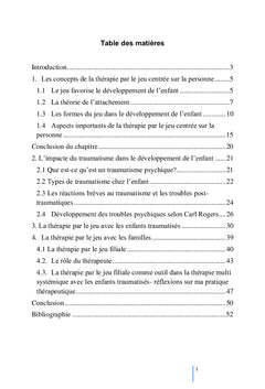 La thérapie par le jeu avec les enfants traumatisés et leurs familles