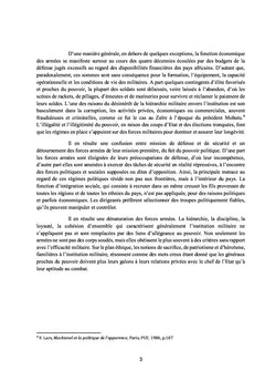 IngErences de l'armEe dans l'exercice du pouvoir au Congo-Kinshasa