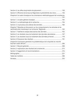 Liquidité de la Bourse Régionale des Valeurs Mobilières