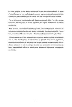 Estimation de la perte des informations en cartographie numErique