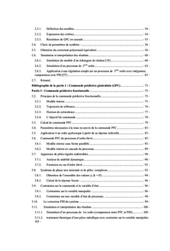 Theorie et application de la commande predictive des systemes dynamiques