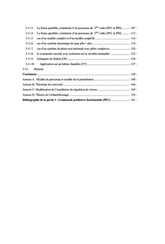 Theorie et application de la commande predictive des systemes dynamiques
