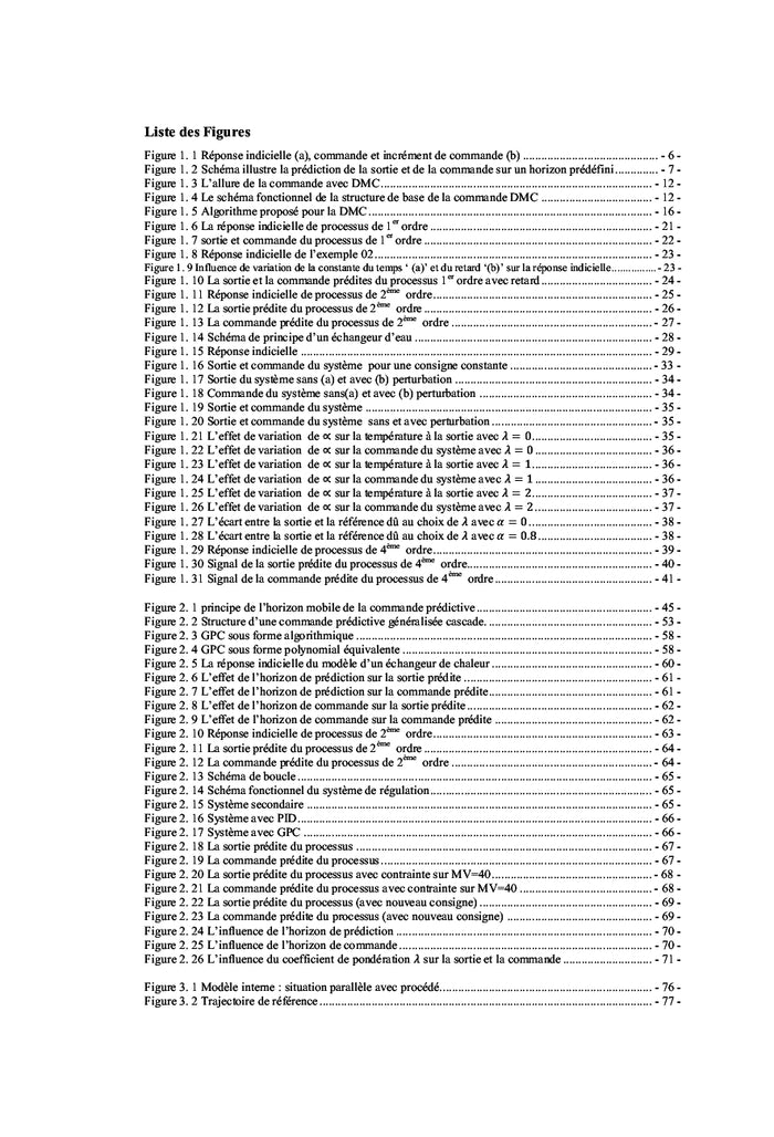 Theorie et application de la commande predictive des systemes dynamiques