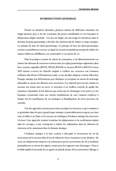 Performance des Structures en Béton armé isolées à la base