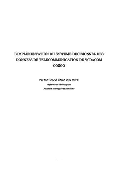 L'implémentation du Système Décisionnel des données de télécommunication