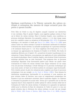 Statistique des valeurs Extrêmes: