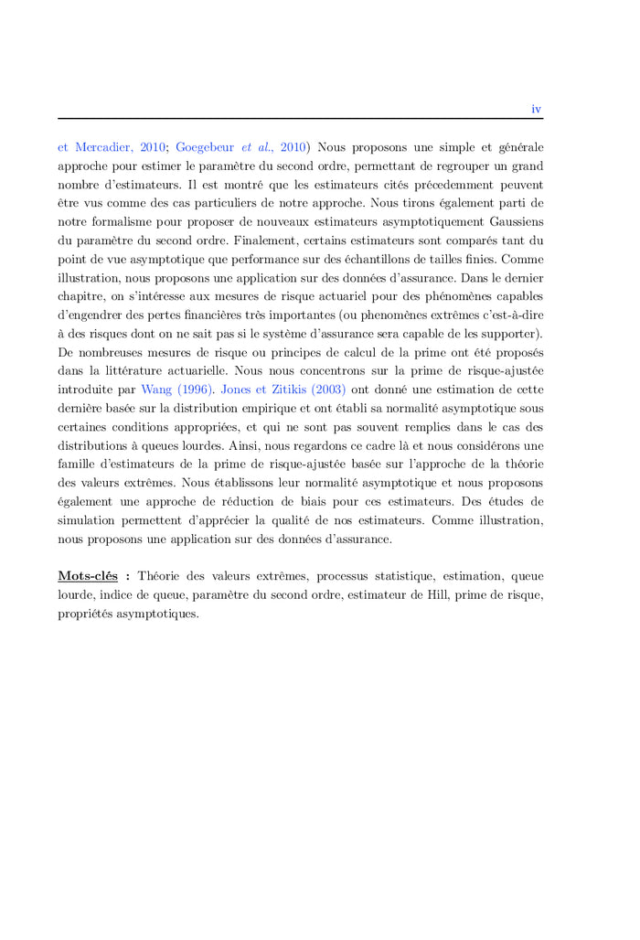 Statistique des valeurs Extrêmes: