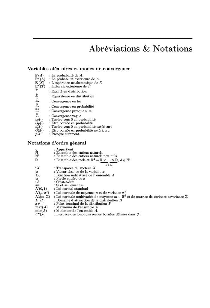 Statistique des valeurs Extrêmes: