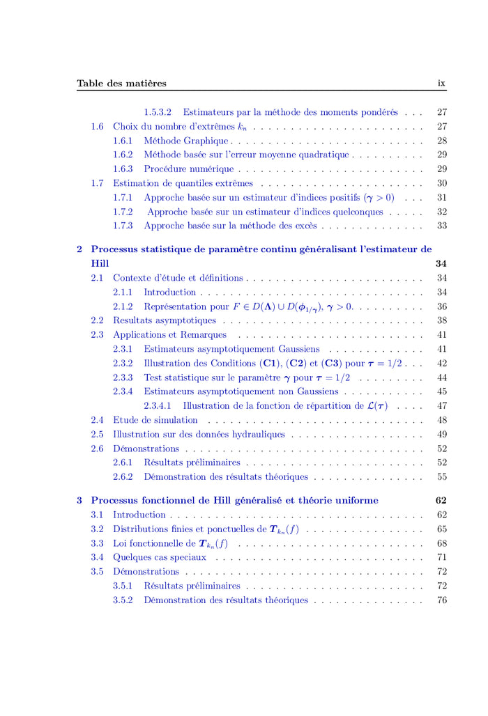 Statistique des valeurs Extrêmes: