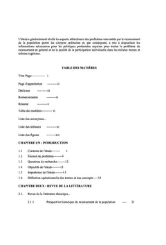 Attitude du public et perception du recensement de la population