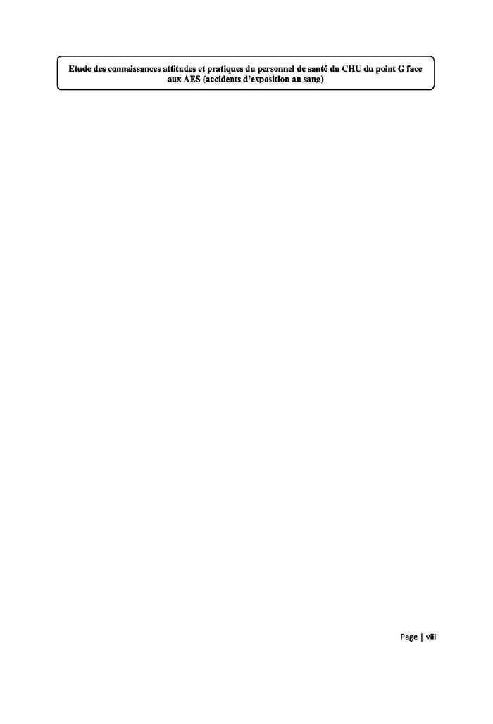 Etude des connaissances, attitudes et pratiques du personnel de santé