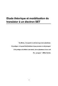 Études théoriques des structures à transfert mono-électroniques