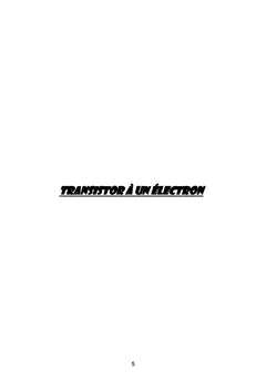 Études théoriques des structures à transfert mono-électroniques