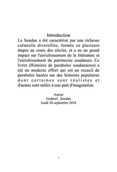 Histoires de paraboles soudanaises