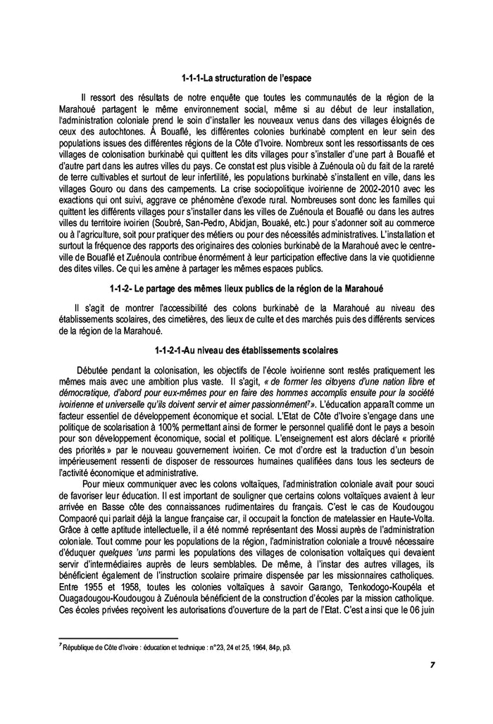 Les colons d'origine burkinabè