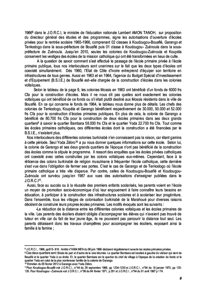 Les colons d'origine burkinabè