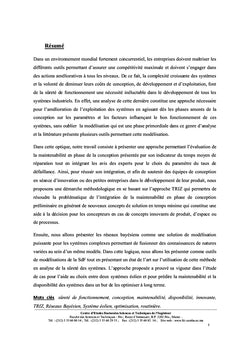 L'intégration de la maintenabilité dans la conception des systèmes