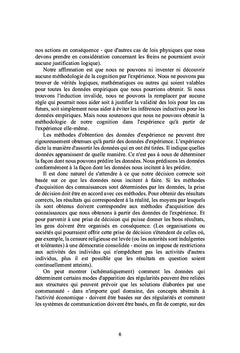 L'épistémologie de l'expérience