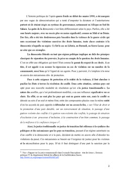 La justice transitionnelle et les politiques du pardon