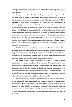 La justice transitionnelle et les politiques du pardon